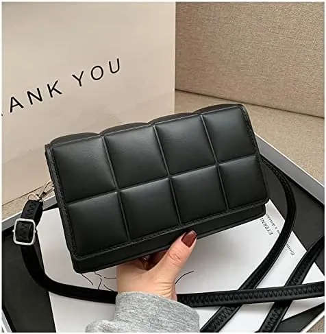 Literary Single-Shoulder Bag Minority Design Grid Plaid Crossbody Bag for Women Pink Bag for Women