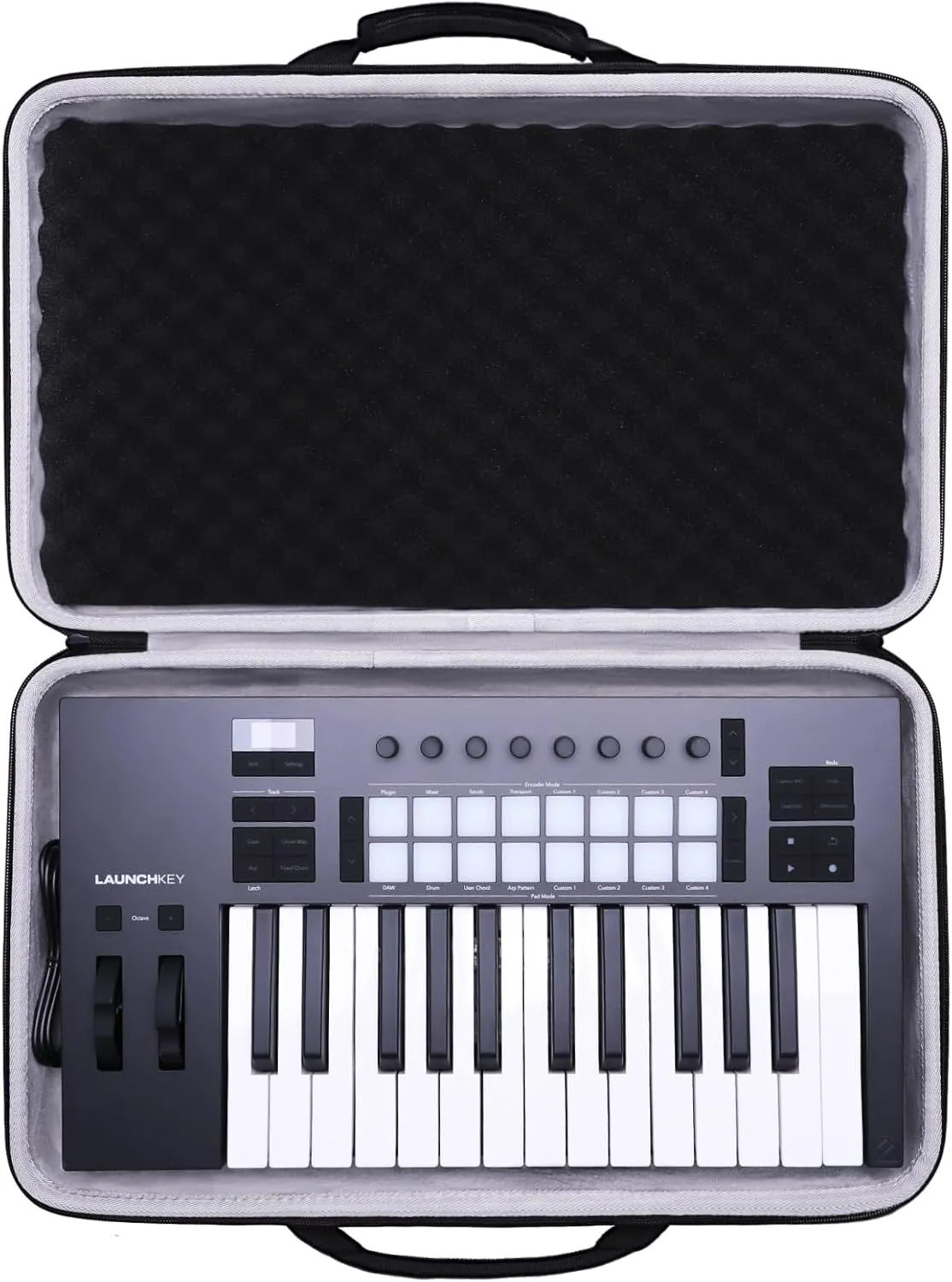 LTGEM Case Compatible with Novation Launchkey 25 MK2 / MK3 Keyboard Controller, Case Only
