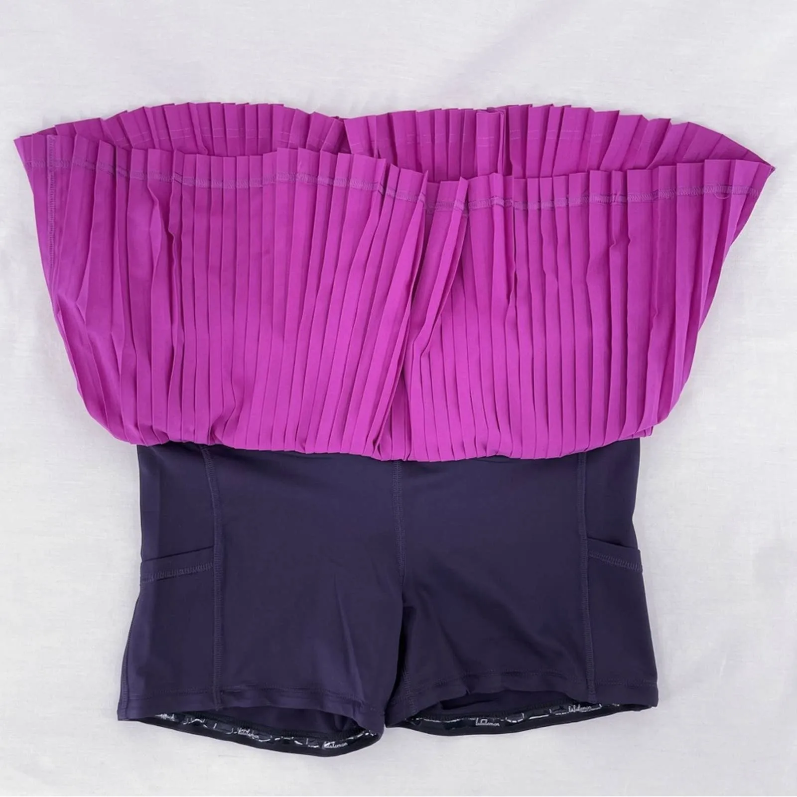 Lululemon Pleat to Street Ultra Violet Black Skirt Purple Running Tennis Skort Size 6