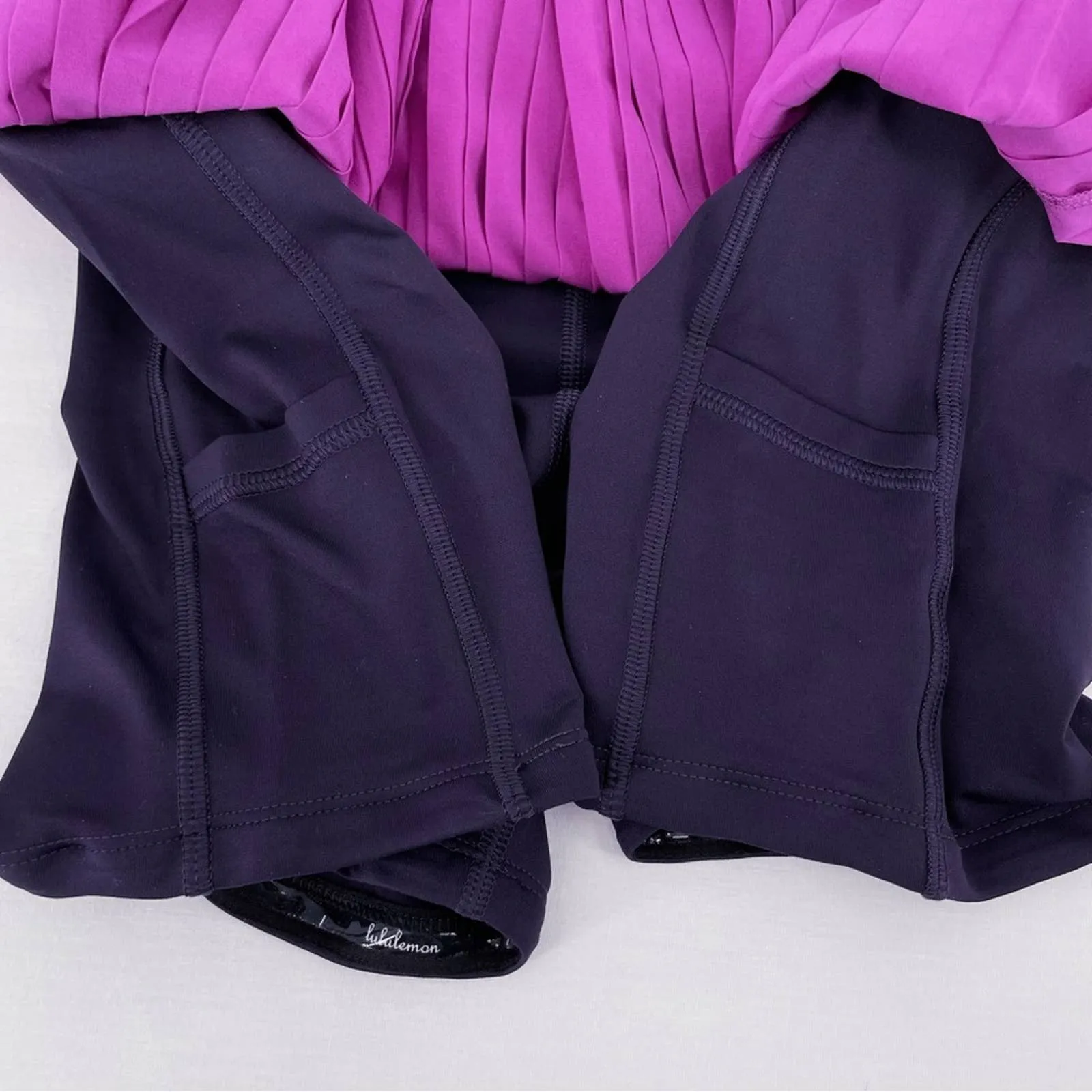 Lululemon Pleat to Street Ultra Violet Black Skirt Purple Running Tennis Skort Size 6