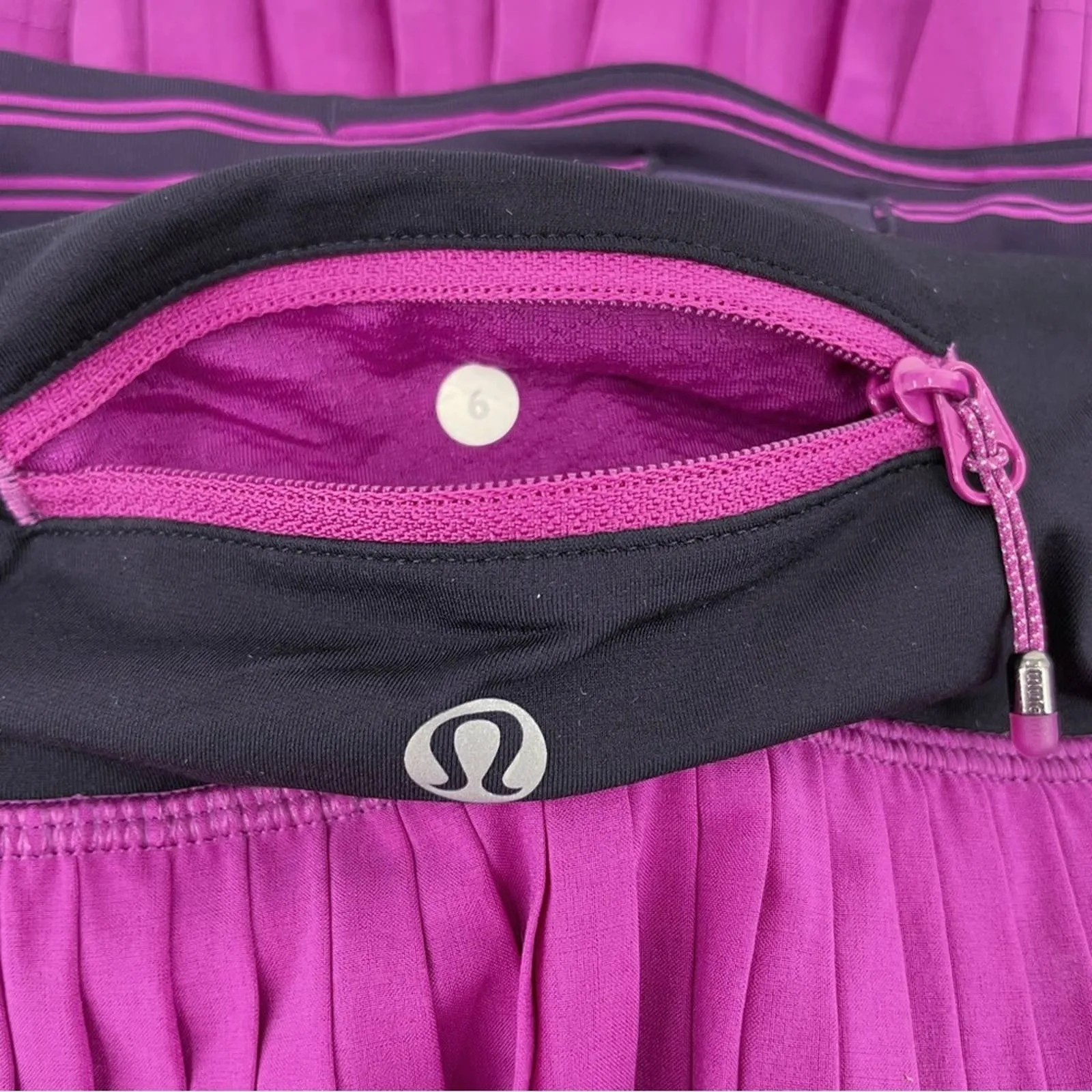 Lululemon Pleat to Street Ultra Violet Black Skirt Purple Running Tennis Skort Size 6