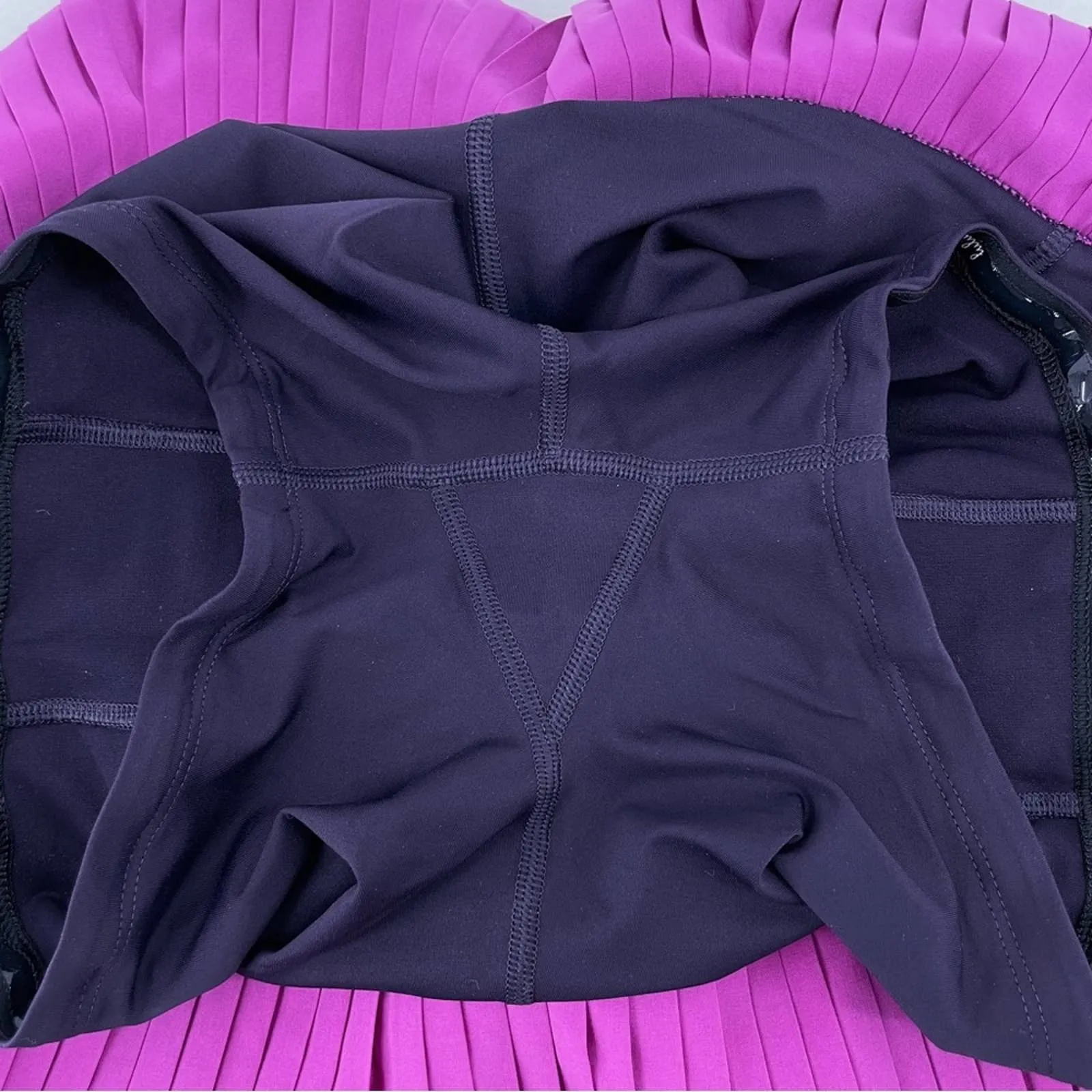 Lululemon Pleat to Street Ultra Violet Black Skirt Purple Running Tennis Skort Size 6