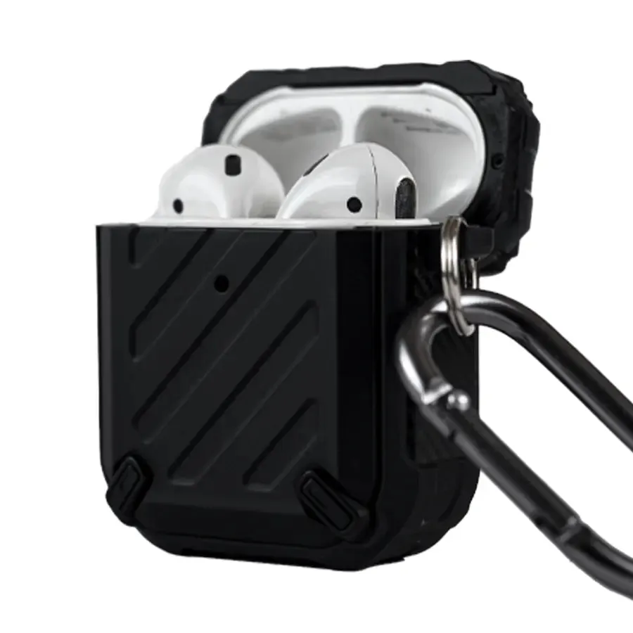Luxury Armor Shockproof Protective AirPods 1/2 Case - Black