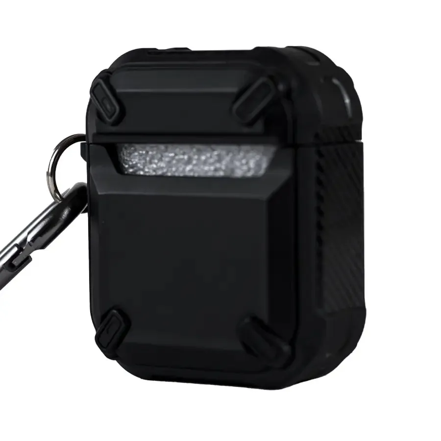 Luxury Armor Shockproof Protective AirPods 1/2 Case - Black