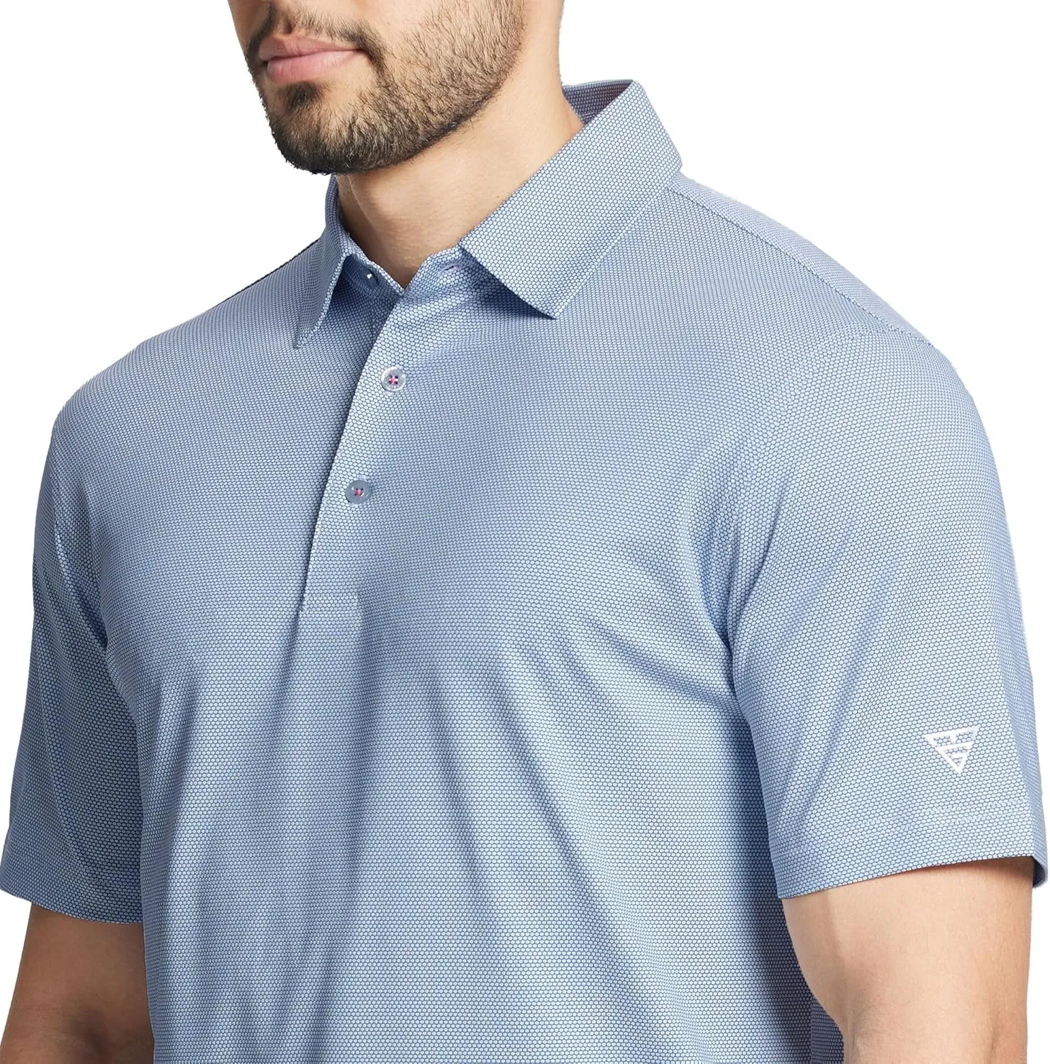 M MAELREG Golf Shirts for Men Dry fit Sports Jacquard Lightweight Performance Texture Short Sleeve Collared Polo Shirts