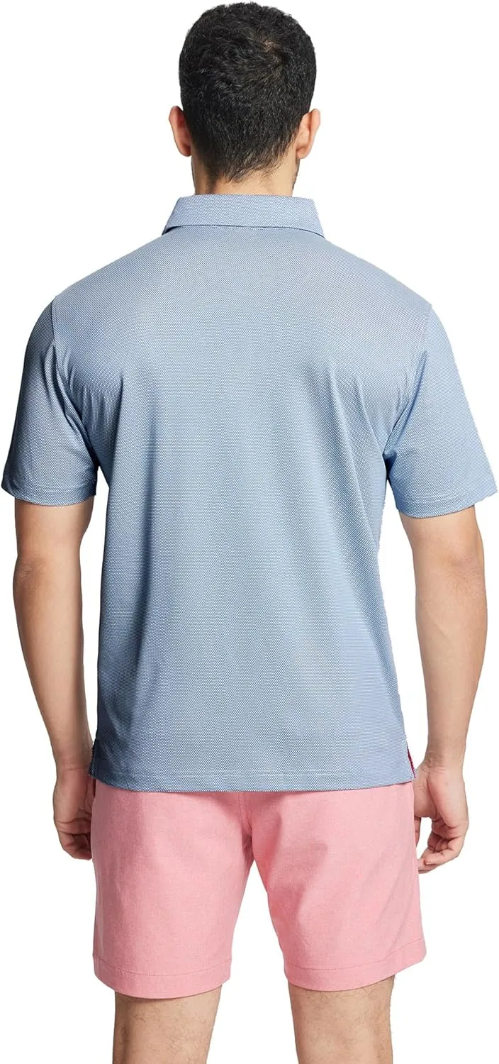 M MAELREG Golf Shirts for Men Dry fit Sports Jacquard Lightweight Performance Texture Short Sleeve Collared Polo Shirts