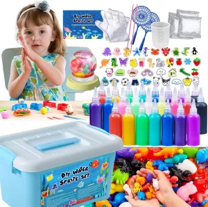 Magic Water Elf Toy Kit, Water Spirit Set Aqua Fairy Water Gel Kit 24 Magic Gels, 20 Shape Molds DIY Handmade Animal Creation Arts Crafts Birthday Christmas for Kids Boys Girls Toys Gifts Party Favors