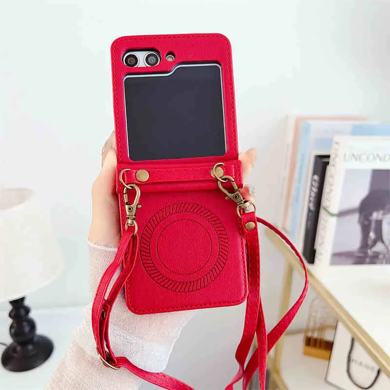 Magnetic Charging Crossbody Case for Samsung Galaxy Z Flip 6/5/4
