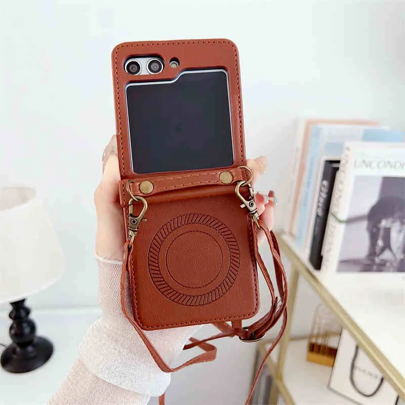 Magnetic Charging Crossbody Case for Samsung Galaxy Z Flip 6/5/4