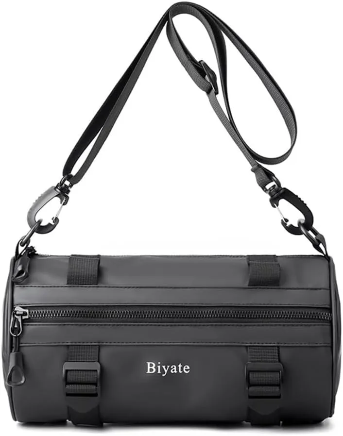Man Chest Bag Fashion Shoulder Bag Male Crossbody Bag Messengers Bag Round Cylindrical Backpack Rucksack for Running