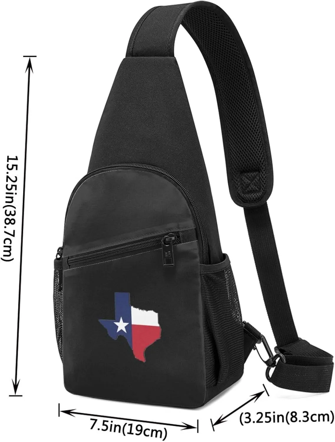 Map Of Texas Bandanas Unisex Chest Bag Lightweight Crossbody Shoulder Bag Travel Pocket