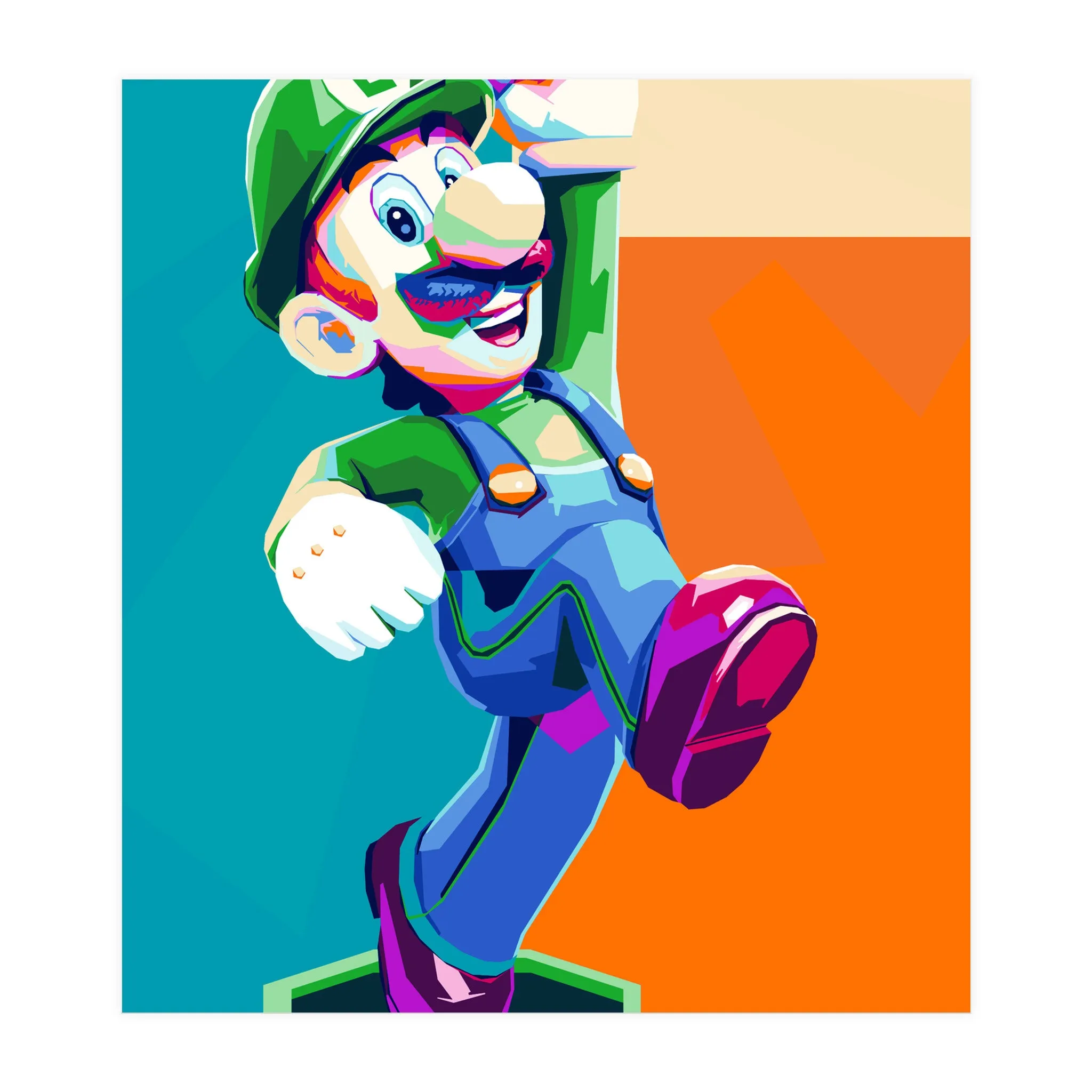 Mario Luigi Pop Art Cartoon Pop Art (Print Only)