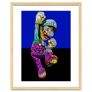 Mario Luigi Typo Style Cartoon Pop Art