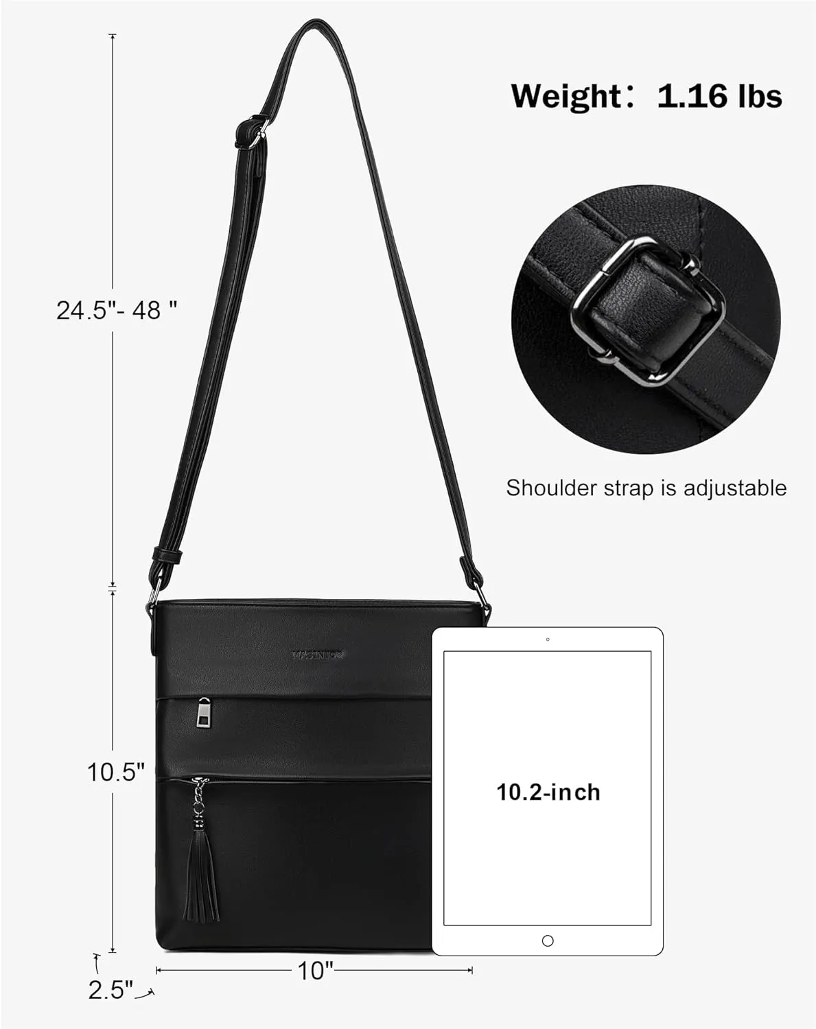 MASINTOR Crossbody Bags For Women, Stylish and Lightweight Shoulder Bag with Large Capacity, Crossbody Purse for Everyday Use