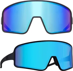 MAXJULI 130MM Small Face Sunglasses for Women Polarized Windproof Sports Outdoor UV Protection Lightweight Frame Narrow Face