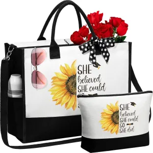 MAYICIVO 2025 Graduation Gifts for Her, Best College Graduation Cool Master Degree Grad Congratulations Gifts for Women Daughter Teacher Nurse Sister with Tote Bag Makeup Bag