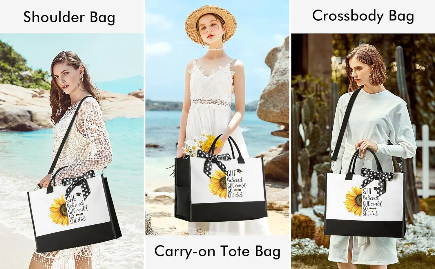 MAYICIVO 2025 Graduation Gifts for Her, Best College Graduation Cool Master Degree Grad Congratulations Gifts for Women Daughter Teacher Nurse Sister with Tote Bag Makeup Bag