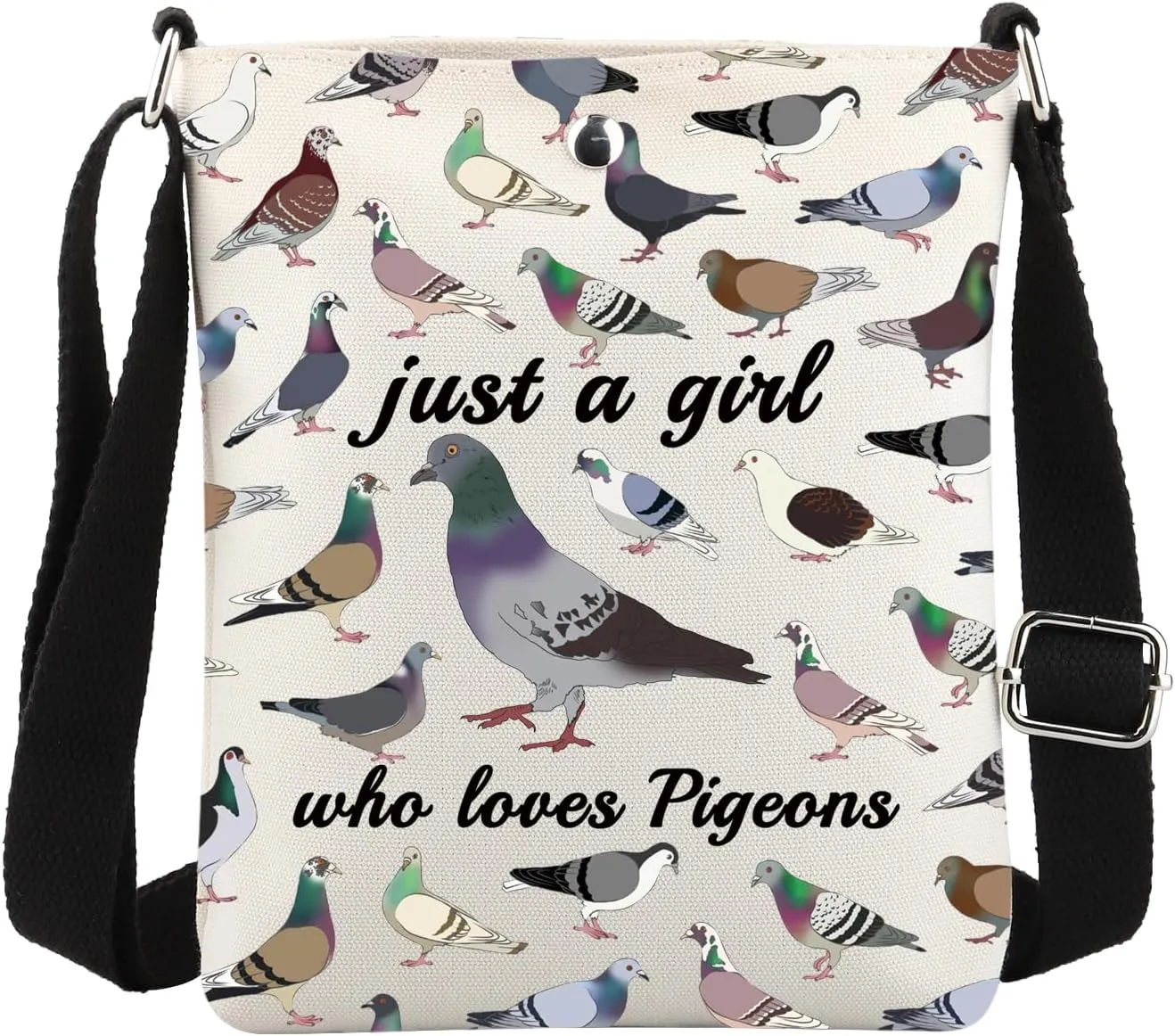 MBMSO Pigeon Crossbody Bag Pigeon Lovers Gift Pigeons Bird Crossbody Purse Birding Gift for Pigeons Owner Pigeons Pattern Bag