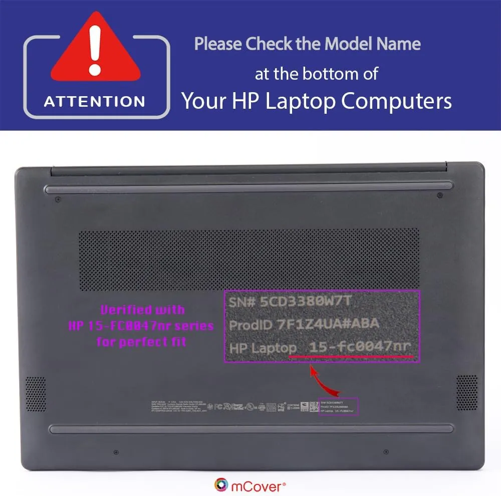 mCover Case Compatible ONLY for 2023-2024 15.6-inch HP Laptop 15-FCxxxx / 15-FDxxxx Series Windows Notebook PC (NOT Fitting Any Other HP Laptop Models) - Blue