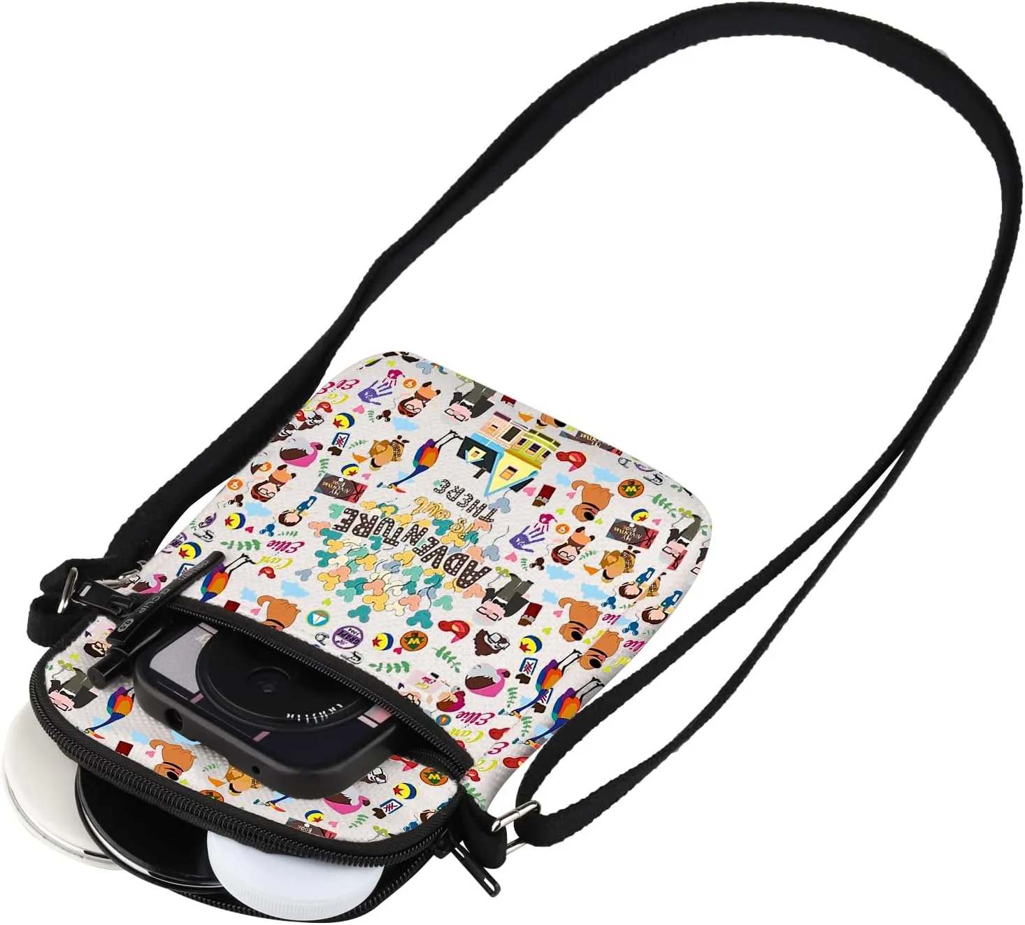 MEIKIUP Carl and Ellie Crossbody Bag Adventure Is Out There Shoulder Bag House Balloon Travel Portable Small Bag