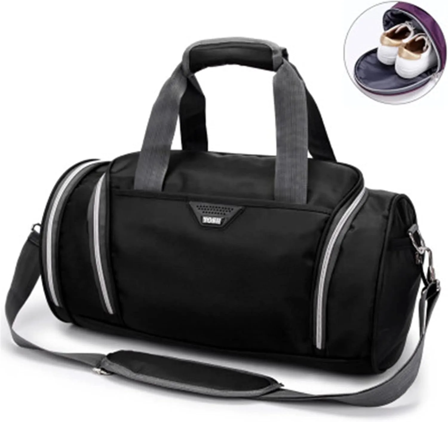Men's and Women's Waterproof Sports Backpack Fitness Travel Tote Bag Outdoor Shoe Bag Separate Space (Red)