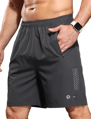 Men's Athletic Running Shorts Quick Dry 7" Lightweight Workout Shorts Training Sports Gym Hiking Basketball