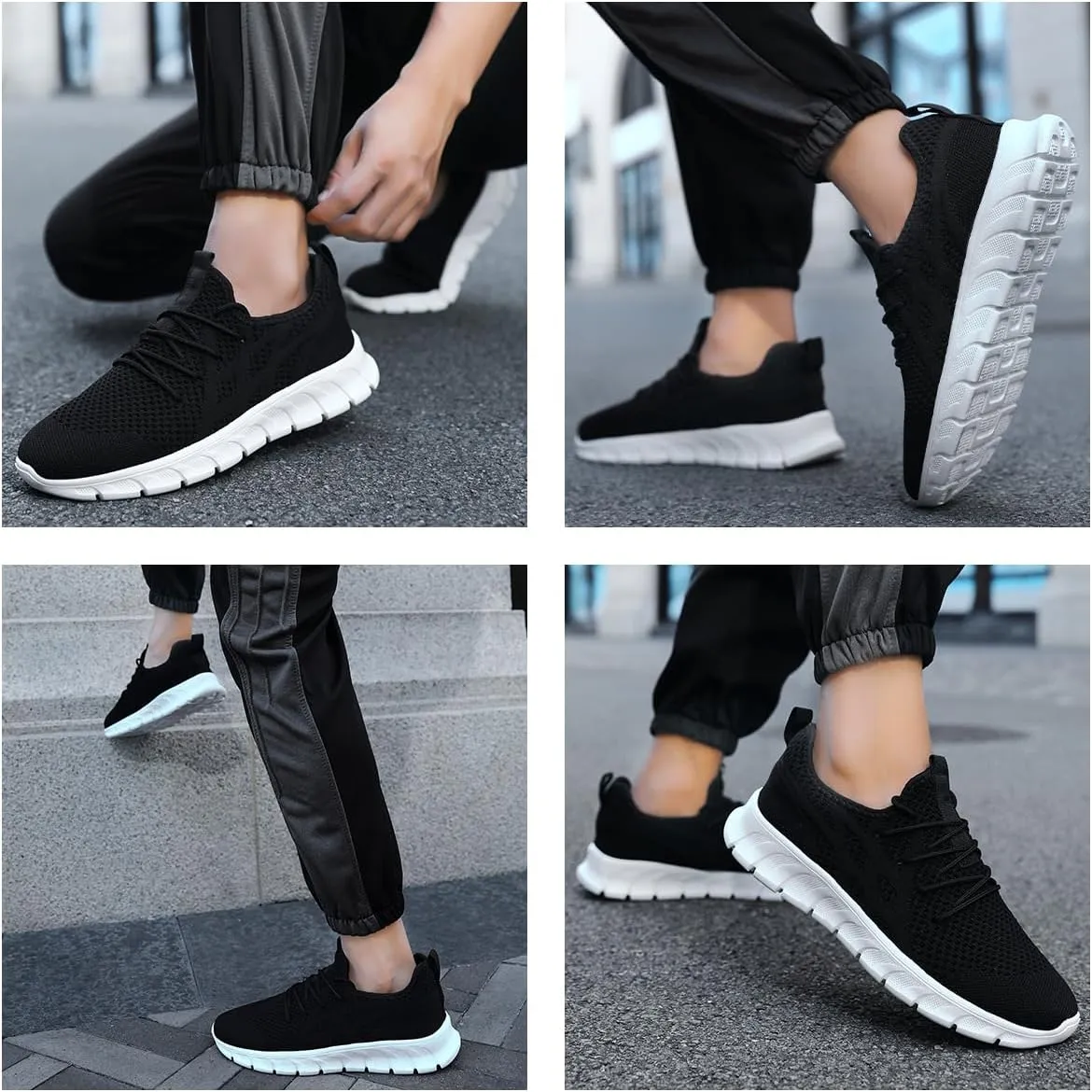 Men's Breathable Running Shoes Comfortable Walking Sneakers for Gym Sports Fitness Casual Fashion Workout Shoes Non-Slip Lightweight