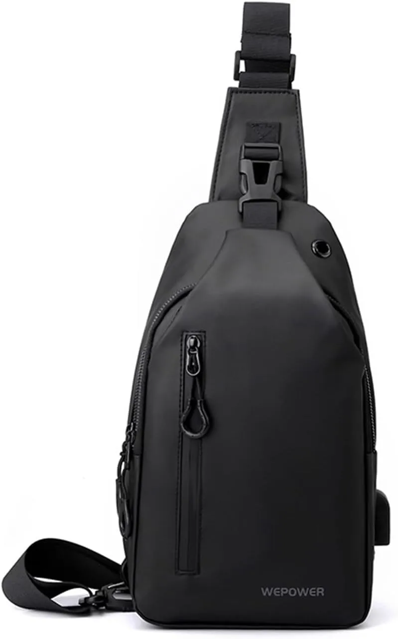 Men's Chest Bag Casual Large Capacity Single Shoulder Crossbody Bag Korean Motorcycle Bag