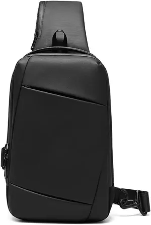 Men's Chest Bag Oxford Spun Waterproof Crossbody Bag Large Capacity Port Single Shoulder Bag