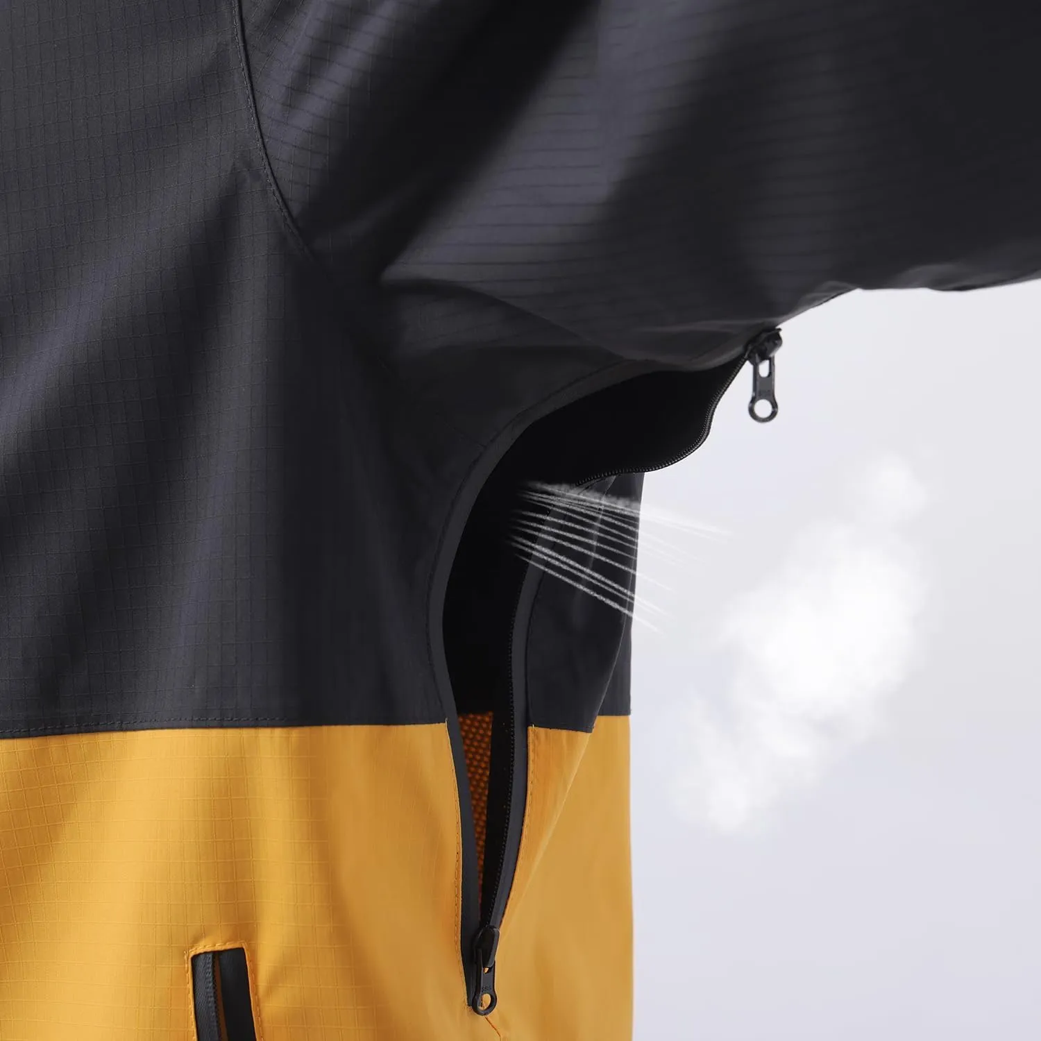 Men's Lightweight Waterproof Sports Zip Hoodie Rain Jacket, Cycling Windbreaker Pullover Coats, Breathable Coat