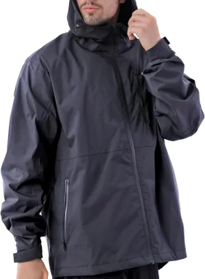 Men's Lightweight Waterproof Sports Zip Hoodie Rain Jacket, Cycling Windbreaker Pullover Coats, Breathable Coat