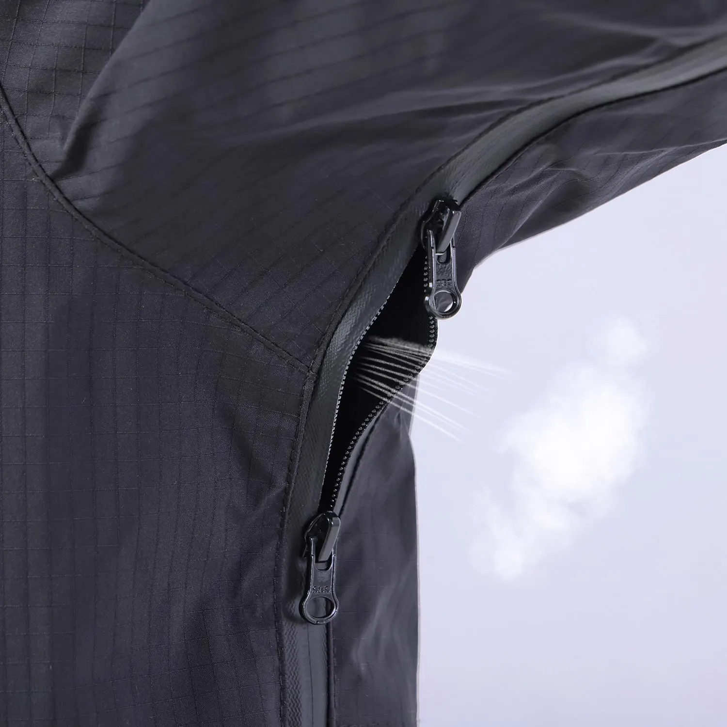 Men's Lightweight Waterproof Sports Zip Hoodie Rain Jacket, Cycling Windbreaker Pullover Coats, Breathable Coat