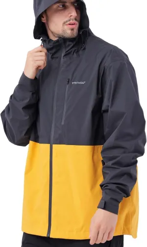 Men's Lightweight Waterproof Sports Zip Hoodie Rain Jacket, Cycling Windbreaker Pullover Coats, Breathable Coat
