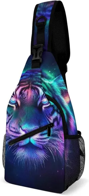 Mens Sling Bag with Adjustable Strap, Large Capacity Hiking Gym Chest Daypack Crossbody Shoulder Bag