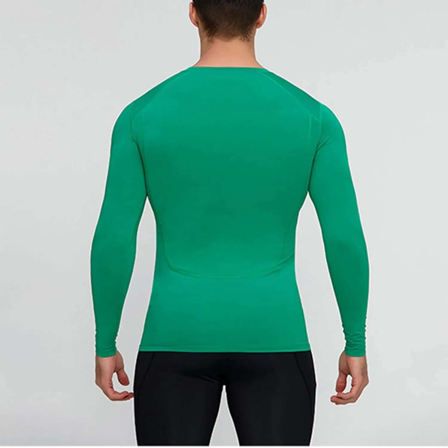 Mens Sports Shirts Slim Fit Crewneck Long Sleeve Casual Shirt Lightweight Running Training Gym Athletic Shirts