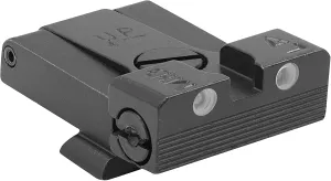 MEPRO Tru-Dot Adjustable Night tritium Sights Compatible with Sig 9/357 P224 225 226 228 239 320 Green tritium dots Rear Windage and Elevation Adjustment Glow on Sight Meprolight Metal Sights