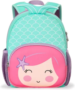 mibasies Toddler Backpacks for Girls 2-4: Baby Preschool Backpack - Kids Mermaid Backpack for Boys Girls - 12inch Mini School Bag