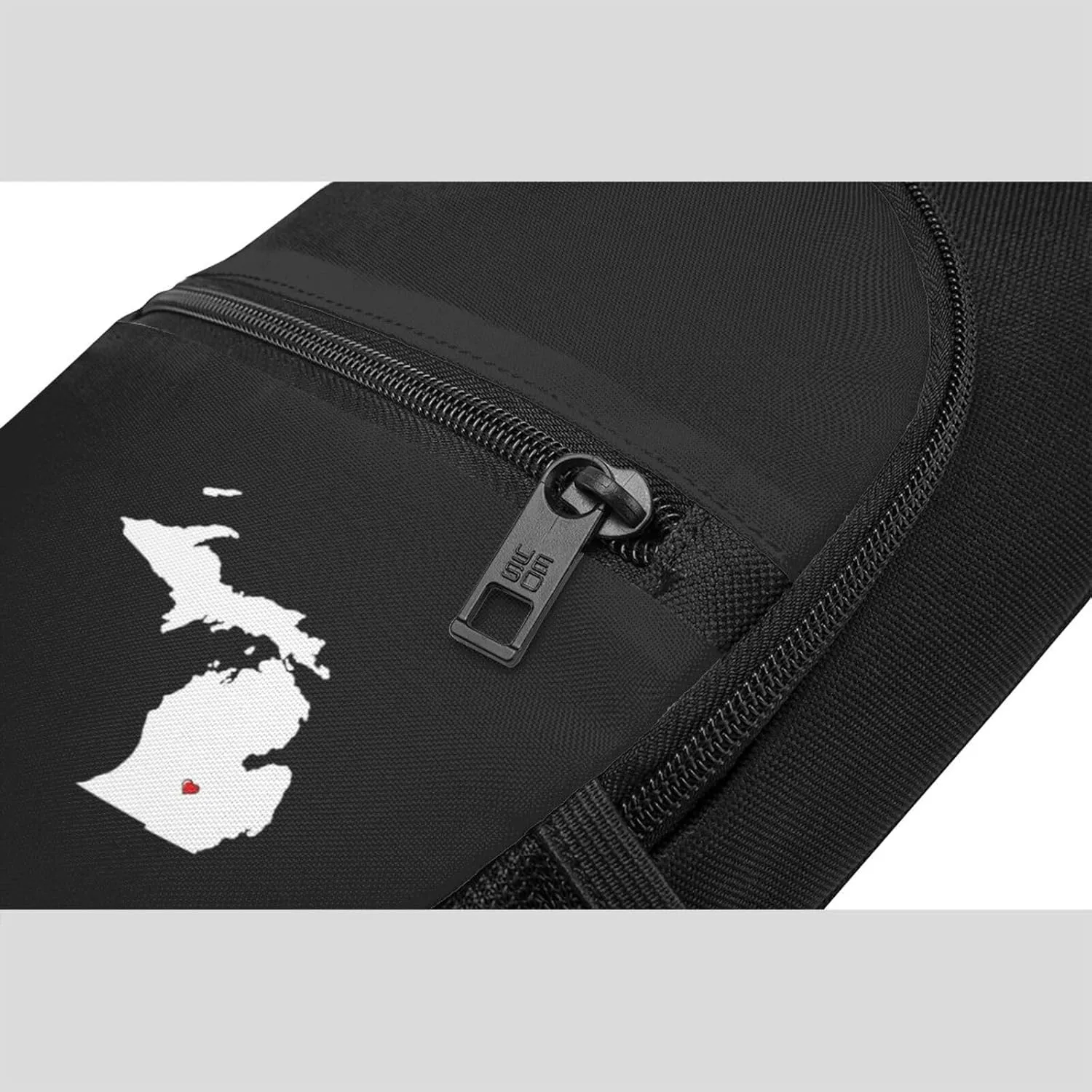 Michigan Love Map Unisex Chest Bag Lightweight Crossbody Shoulder Bag Travel Pocket Black