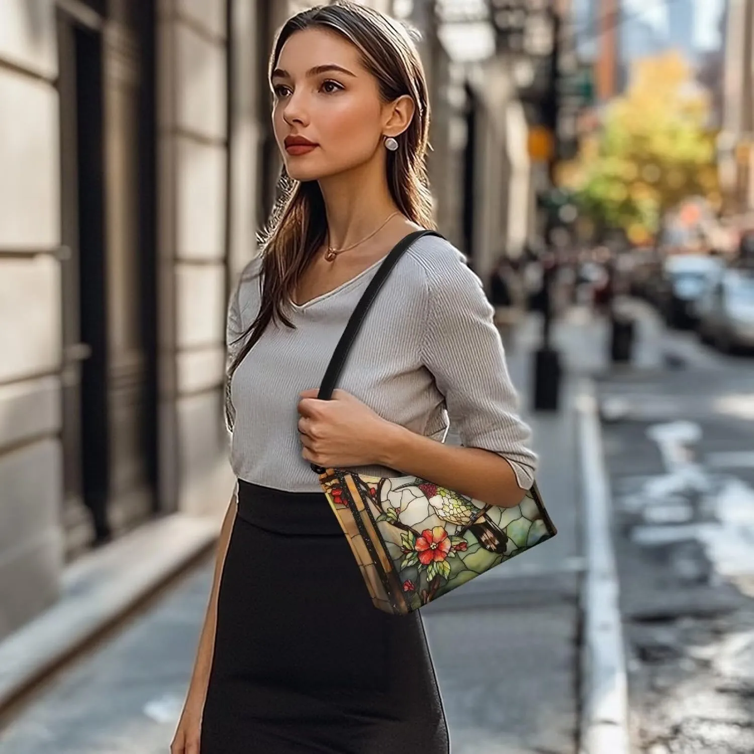 Mini Underarm Crossbody Bag for Women Leather for Dating Travel