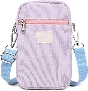 MIRLEWAIY Mini Shoulder Bag Mesh Crossbody Multifunction Phone Wallet Case Pouch Waist Bag with Adjustable Strap