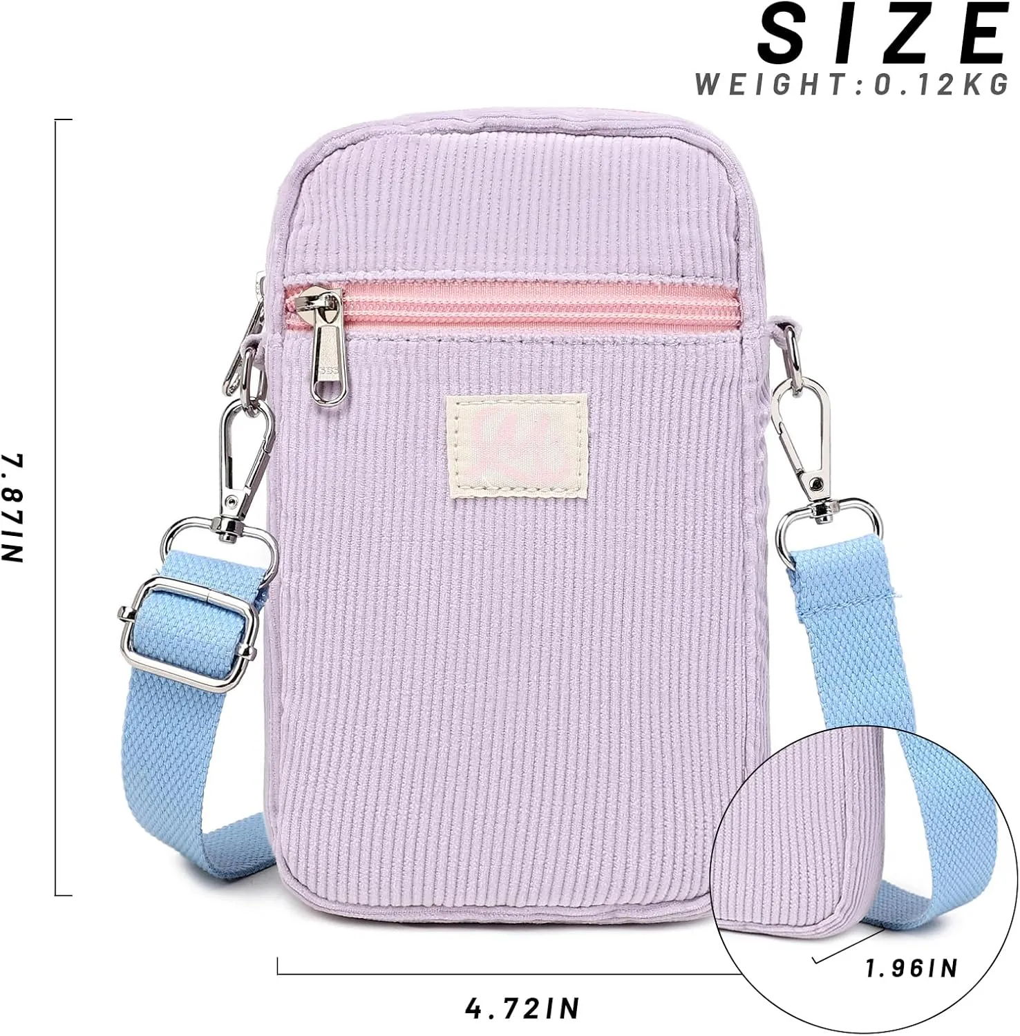 MIRLEWAIY Mini Shoulder Bag Mesh Crossbody Multifunction Phone Wallet Case Pouch Waist Bag with Adjustable Strap