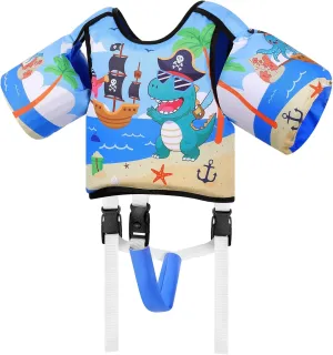 MoKo Kids Swim Vest, Arm Band Pool Floaties Jacket for 2-3-4-5-6 Years (22-30-40-50-66LBS), Pool Floats for Kids, Water Wings for Children Swimmies, Toddlers, Boys, Girls