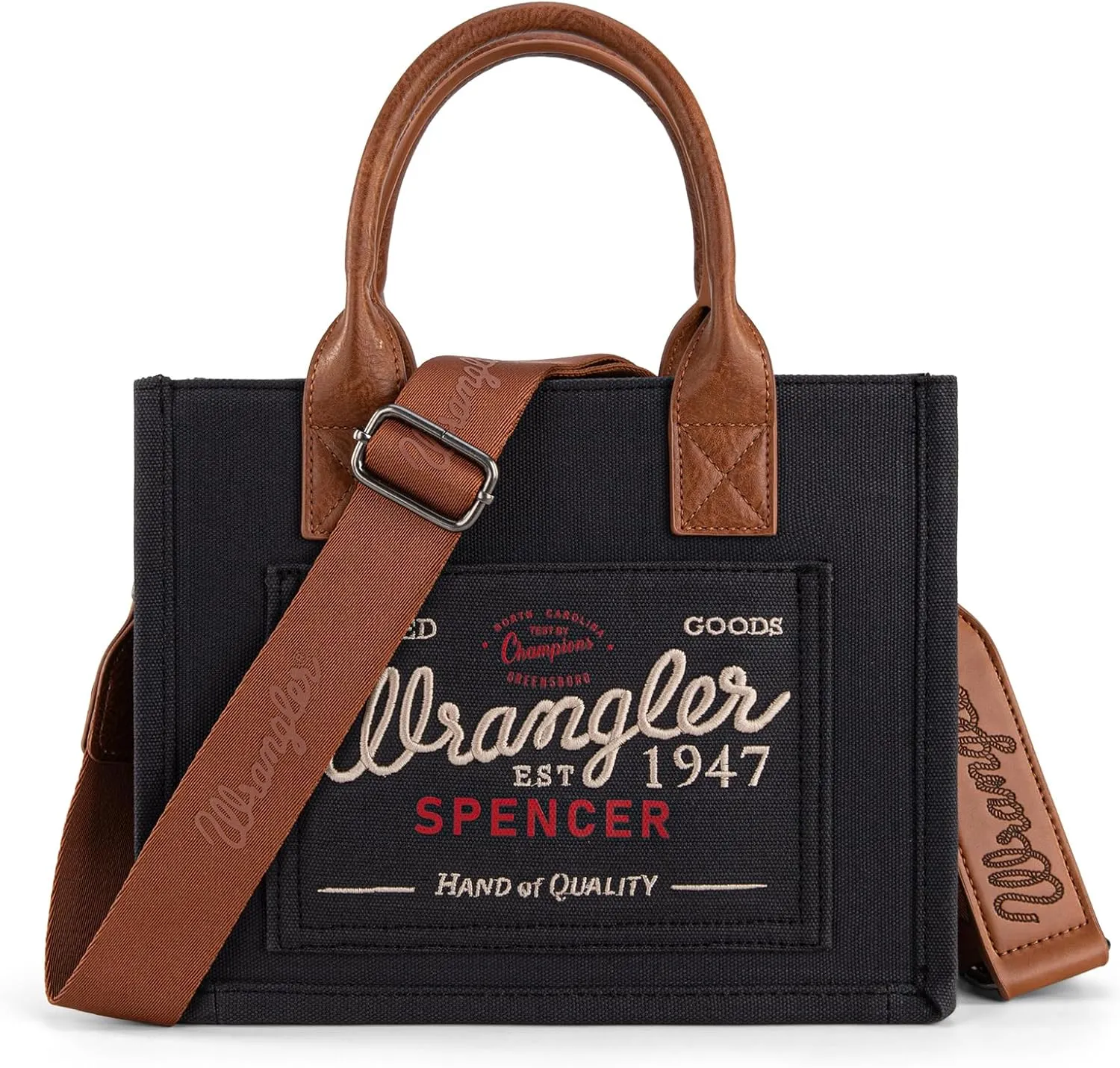 Montana West Wrangler Tote Bag for Women Retro Canvas Top Handle Purses and Handbags
