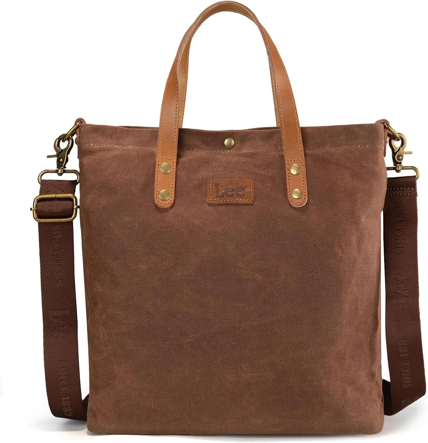 Montana West x Lee Tote Bag for Women Waxed Canvas Top Handle Handbags with Leather Handle and Strap