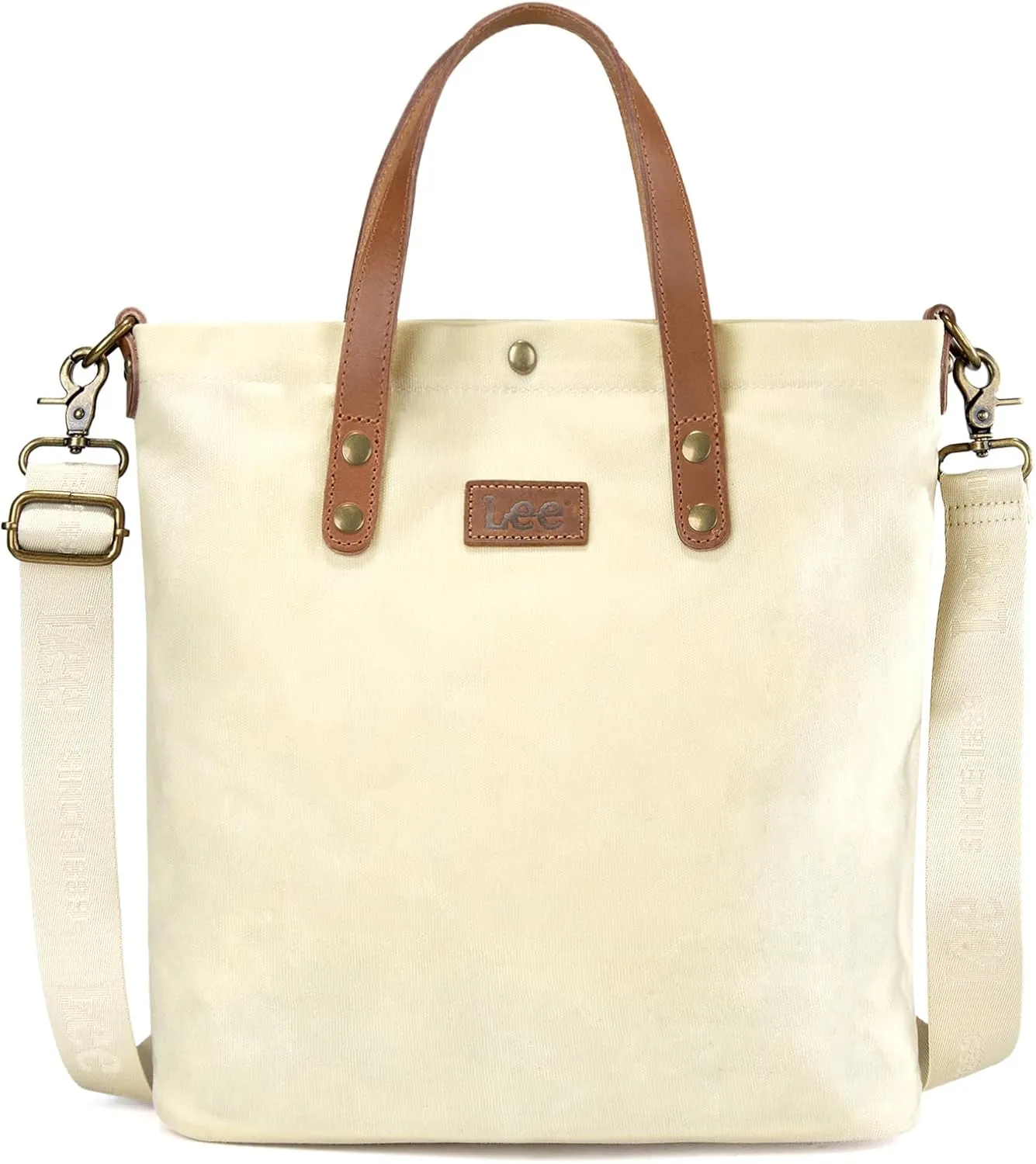 Montana West x Lee Tote Bag for Women Waxed Canvas Top Handle Handbags with Leather Handle and Strap