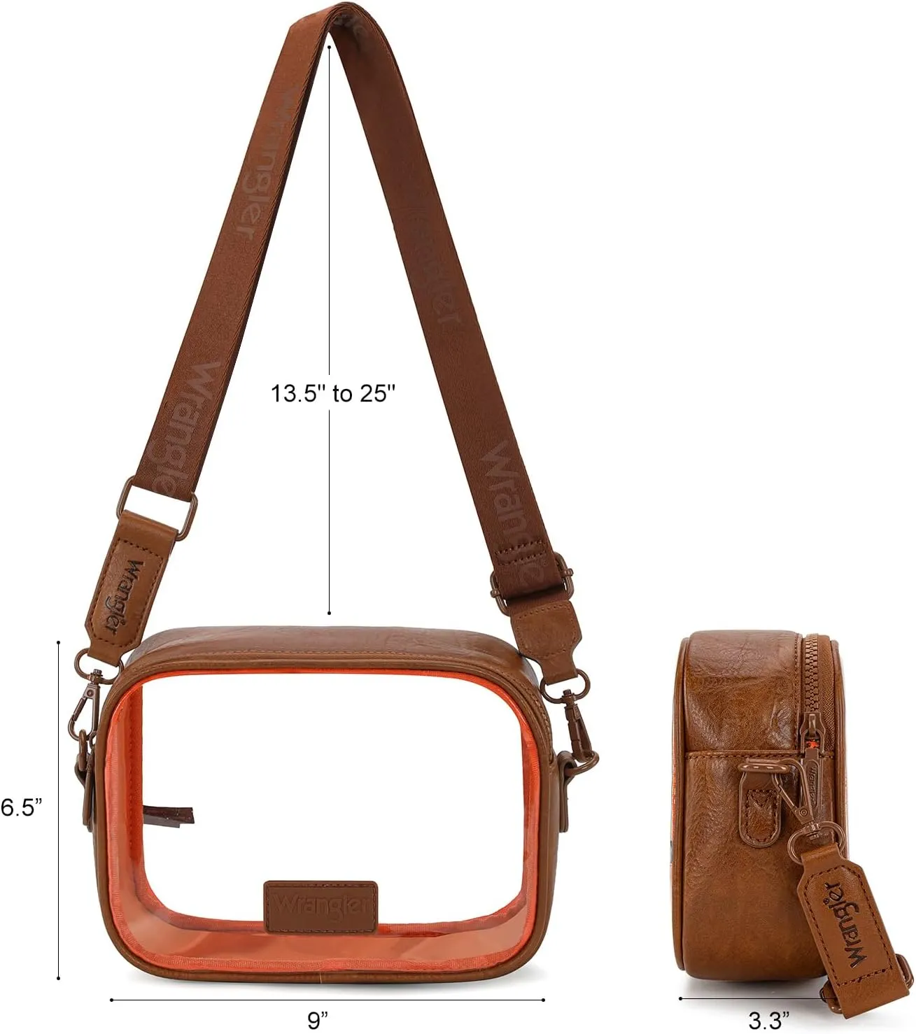 Montana West X Wrangler Clear Bag for Stadium Events Unix Crossbody Purse for Concerts, Sports