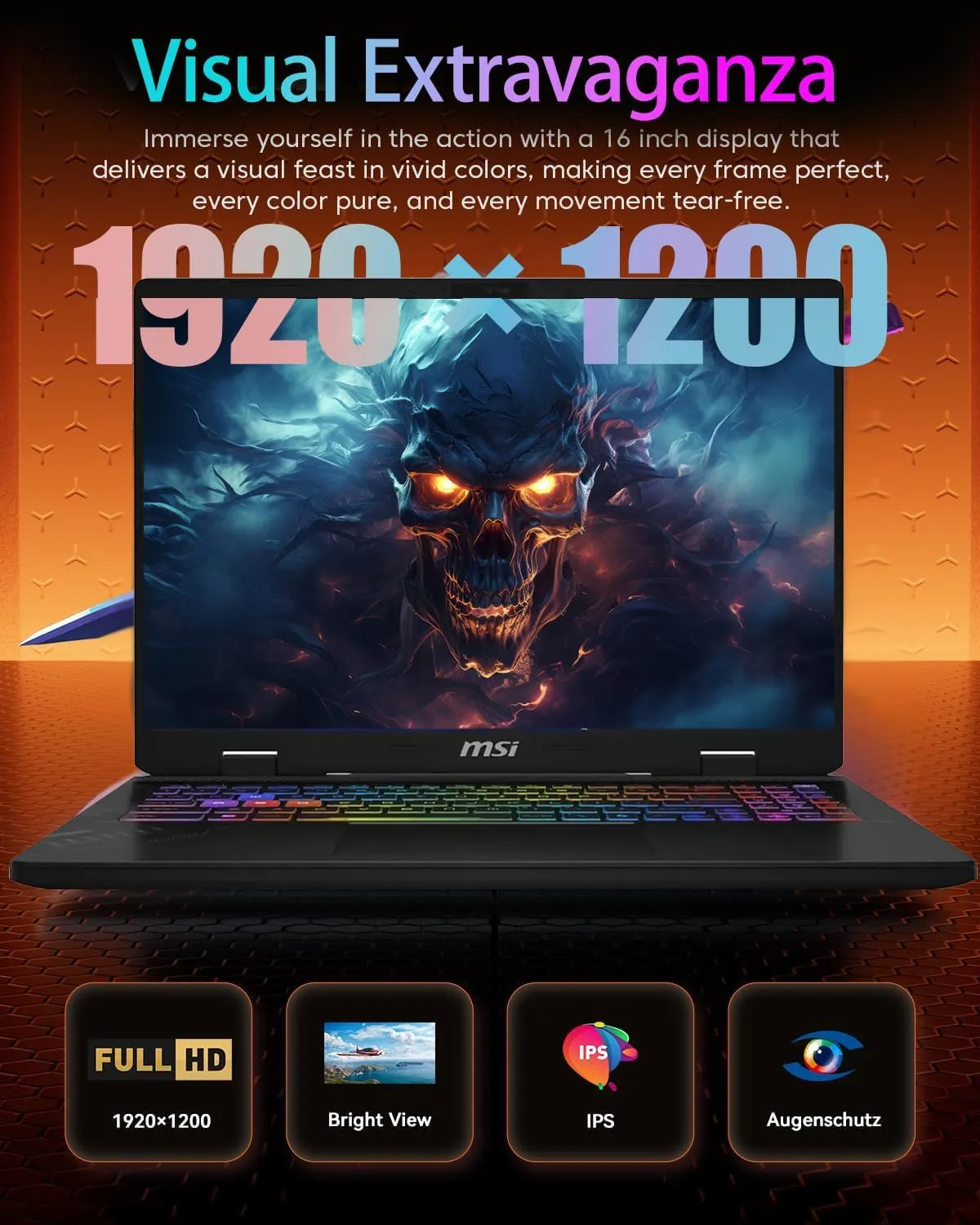 MSI Crosshair Gaming Laptop 4070 - w/MS Office Lifetime & Free DVD Drive • NVIDIA GeForce RTX 4070 • 16" FHD Display • Intel i7-14650HX, 64 GB DDR5 RAM, 4 TB SSD, RGB Backlit KB, WiFi 6, Win 11 Pro
