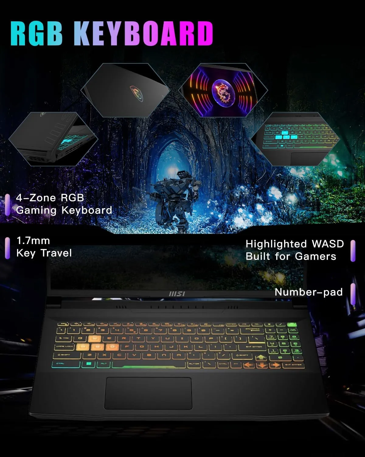 MSI Crosshair Gaming Laptop 4070 - w/MS Office Lifetime & Free DVD Drive • NVIDIA GeForce RTX 4070 • 16" FHD Display • Intel i7-14650HX, 64 GB DDR5 RAM, 4 TB SSD, RGB Backlit KB, WiFi 6, Win 11 Pro