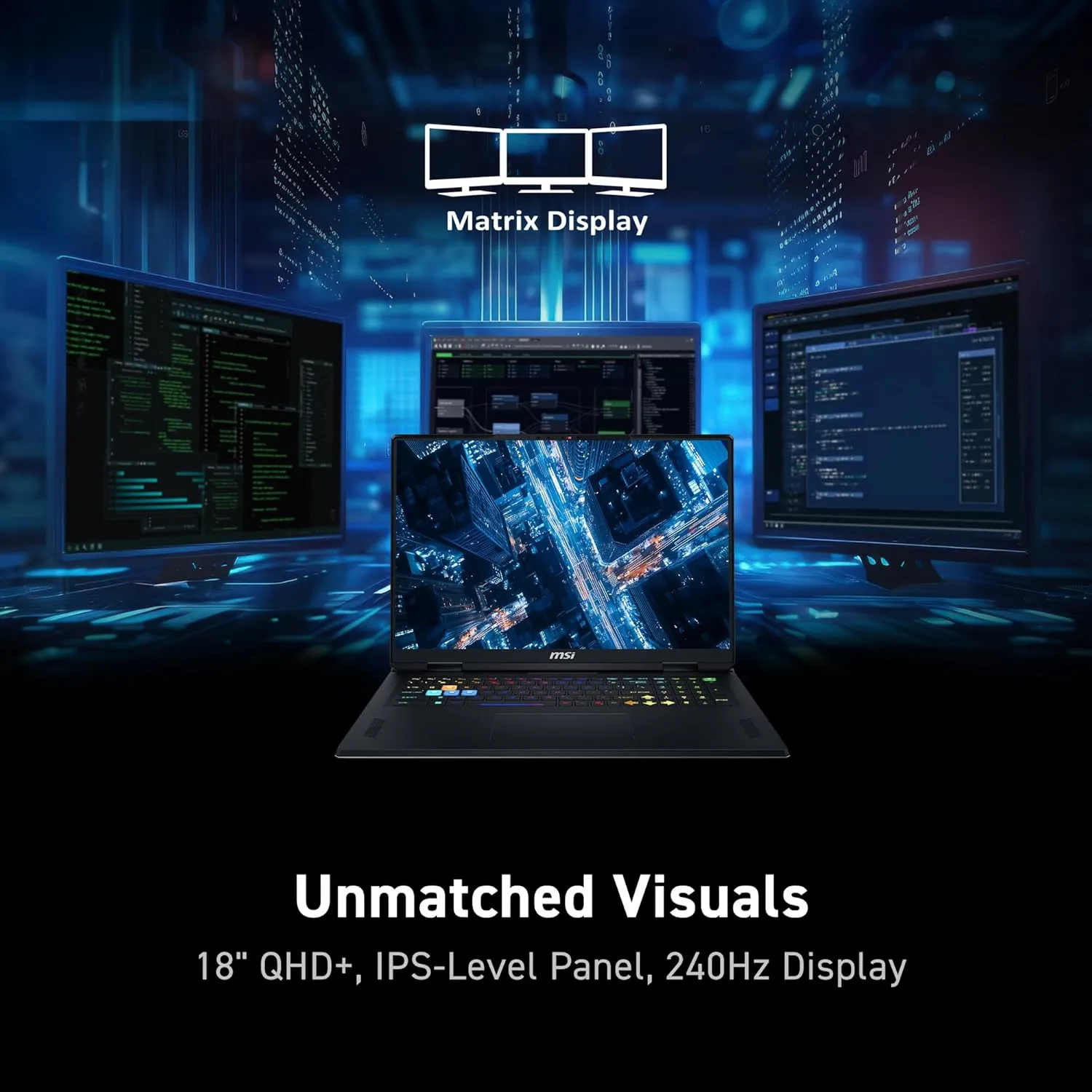 MSI Vector A18 HX 18” 240Hz QHD  Gaming Laptop: AMD Ryzen 9-9955HX, NVIDIA Geforce RTX 5080, 64GB DDR5, 2TB NVMe SSD, Type C, Wi-Fi 7, Win 11 Pro: Cosmo Gray A9WIG-076US