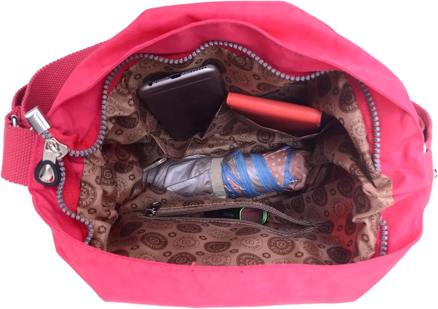 Multi pocket crossbody bag, multifunctional shoulder bag, large capacity for daily and travel